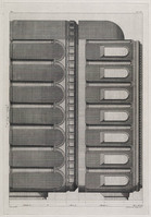 KG 11374
<br/>
Lengtedoorsnede van vertrek met twee verdiepingen
<br/>
<em>Picart, Bernard (1673-1733)</em>